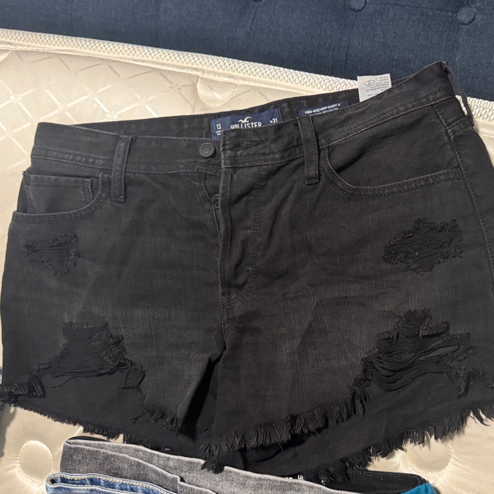 Hollister Black Jean Shorts